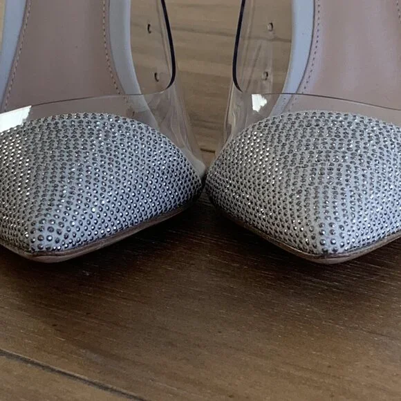 Gianvito Rossi 105 Plexi & Embellished Suede Pumps - Picture 10 of 11